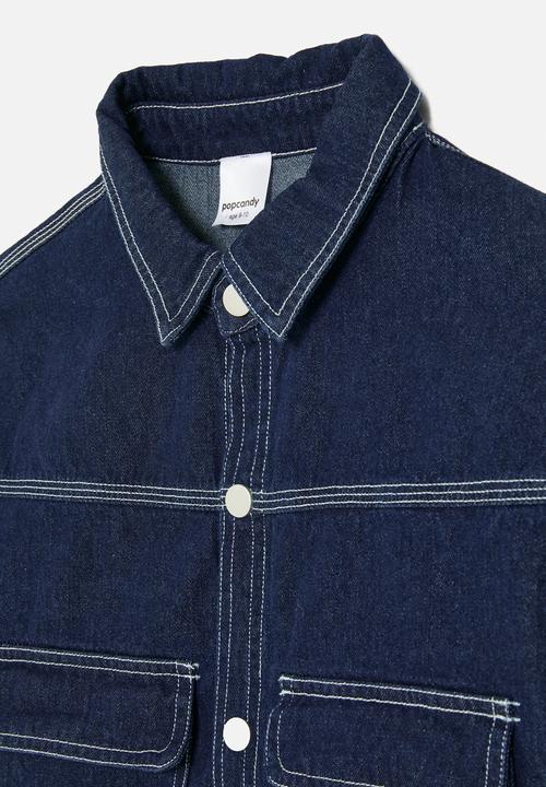 Pop Candy - Denim overshirt - dark blue