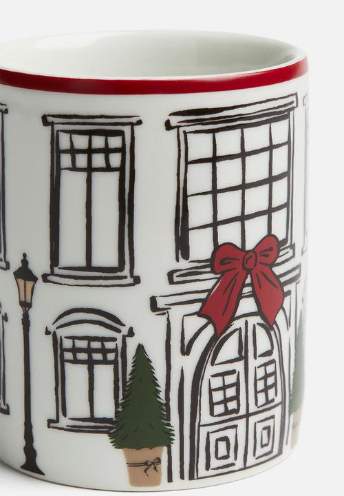 H&M - Printed porcelain mug - white,multi