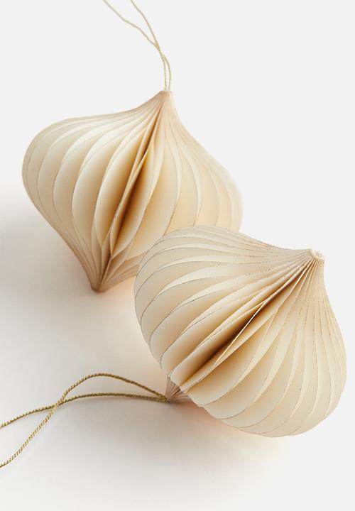 H&M - 2-pack christmas decorations - white