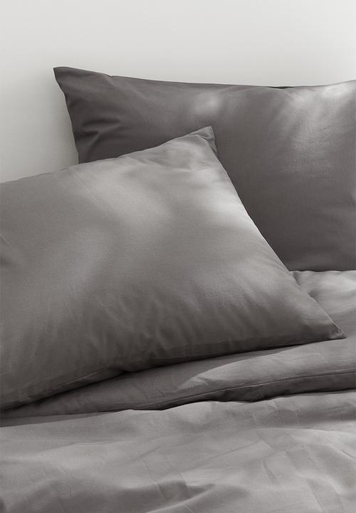 H&M - Cotton double/king duvet cover set - grey