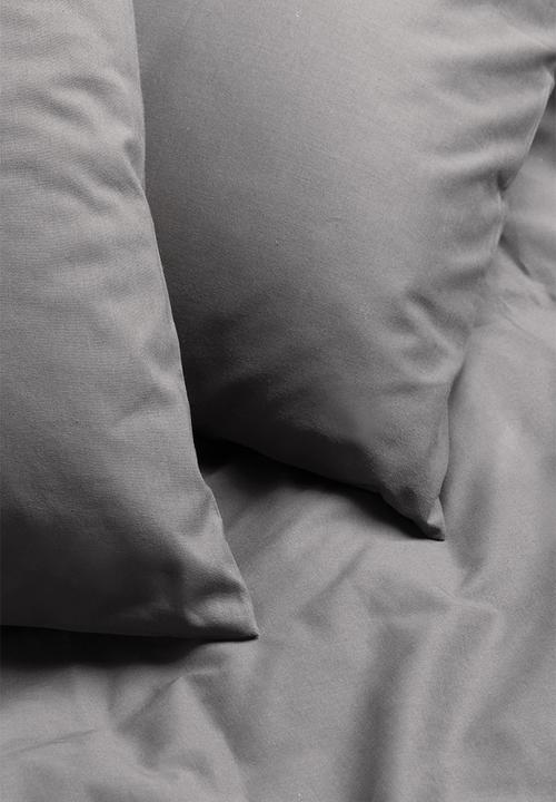 H&M - Cotton double/king duvet cover set - grey
