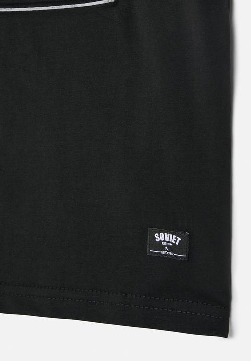 SOVIET - Boys crew neck  fashion tee - black