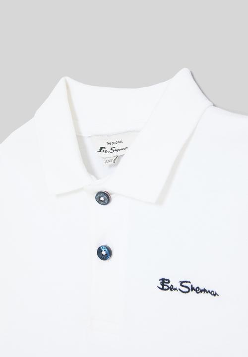 Ben Sherman - Boys short sleeve polo - white