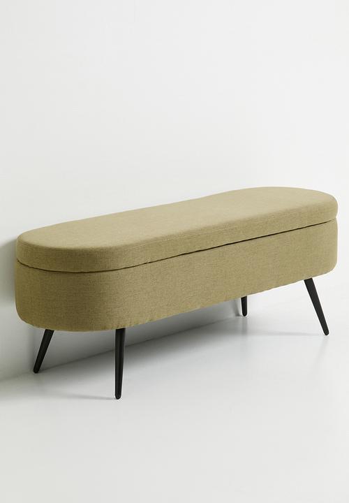 Sixth Floor - Remy storage ottoman bench - neutral & black