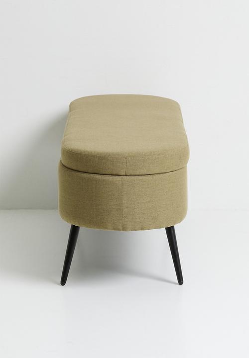 Sixth Floor - Remy storage ottoman bench - neutral & black