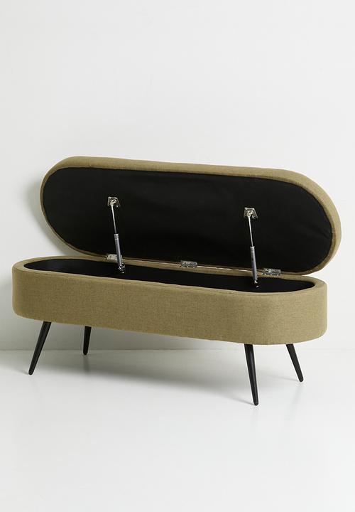 Sixth Floor - Remy storage ottoman bench - neutral & black