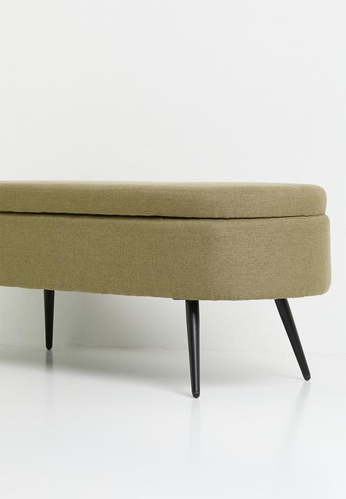 Sixth Floor - Remy storage ottoman bench - neutral & black