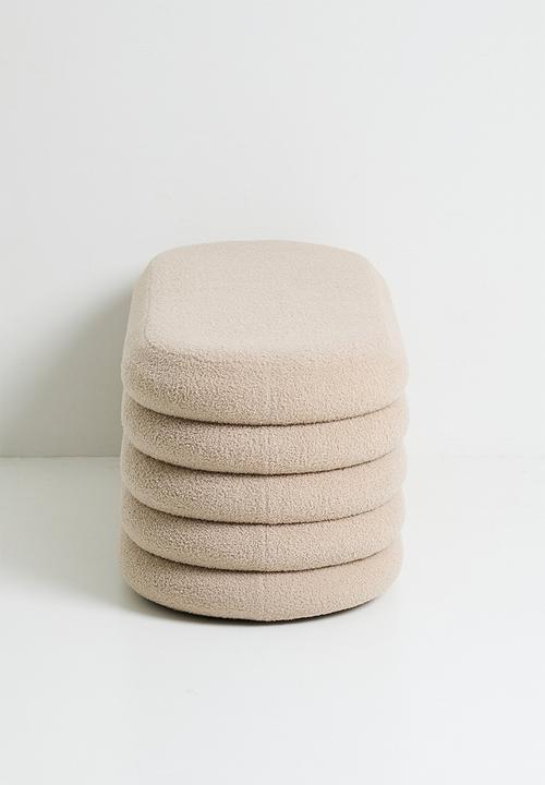 Sixth Floor - Parker storage ottoman - Caramel boucle