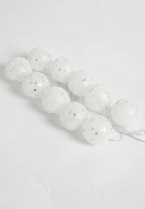 H&S - Glitter ball string lights LED - clear