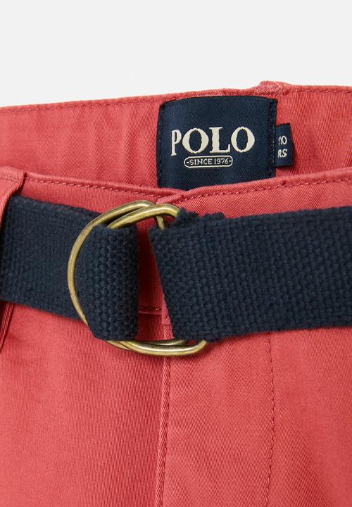 POLO - Boys andrew belted chino short - brick
