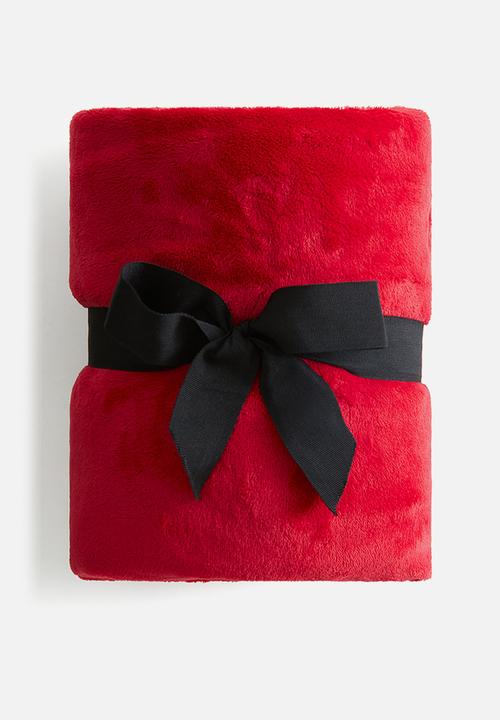 H&M - Fringed blanket - red