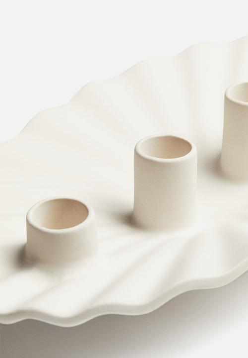 H&M - Stoneware advent candelabra - white