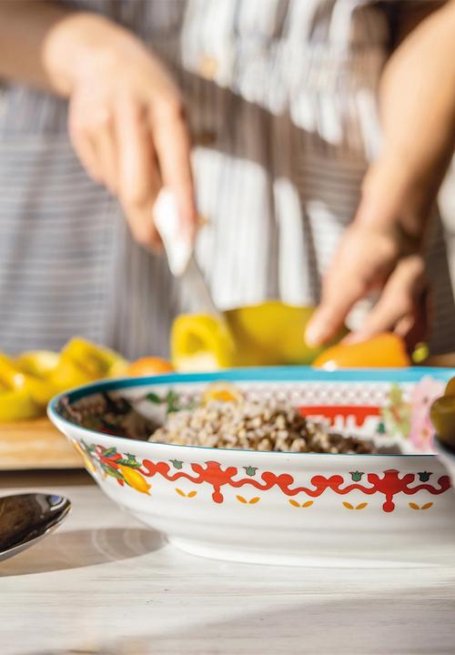 Guzzini - Flower & Lemon serving bowl - Multi