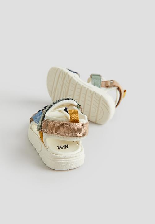 H&M - Sandals - light green & dark blue 