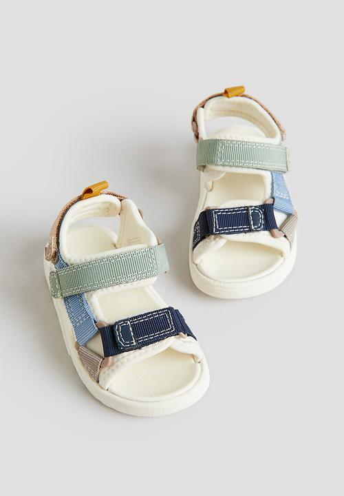 H&M - Sandals - light green & dark blue 