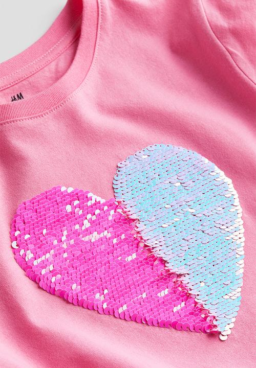H&M - Top - pink heart