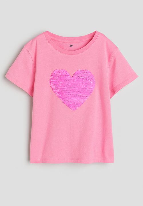 H&M - Top - pink heart