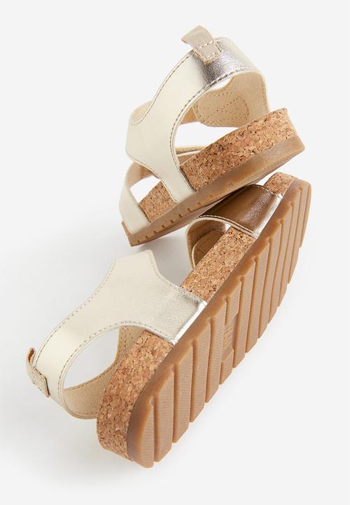 H&M - Ankle strap sandals - gold-coloured