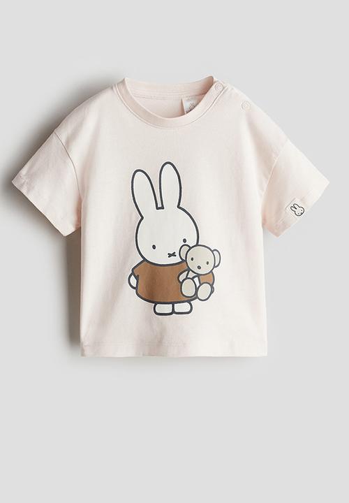 H&M - Printed cotton t-shirt - pink multi