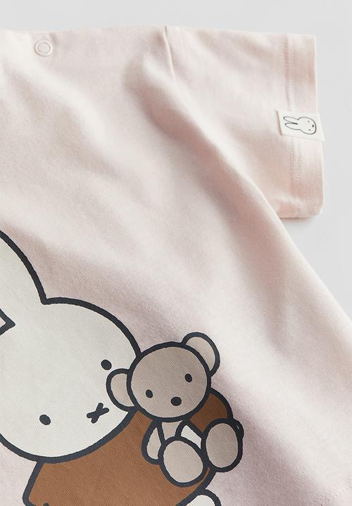 H&M - Printed cotton t-shirt - pink multi