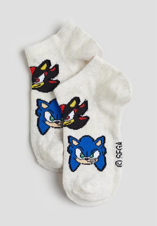 H&M - 5 pack trainer socks - bright blue sonic the hedgehog