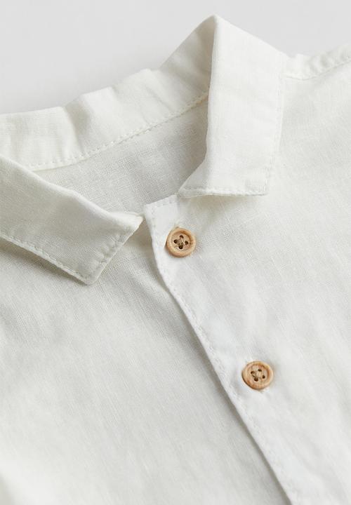H&M - Linen-blend shirt - white