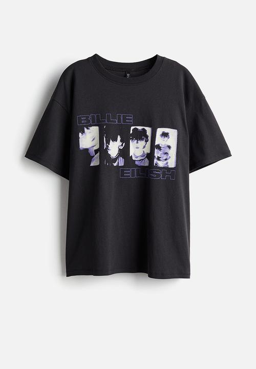 H&M - Oversized printed T-shirt - black billie eilish