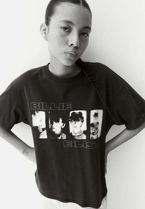 H&M - Oversized printed T-shirt - black billie eilish