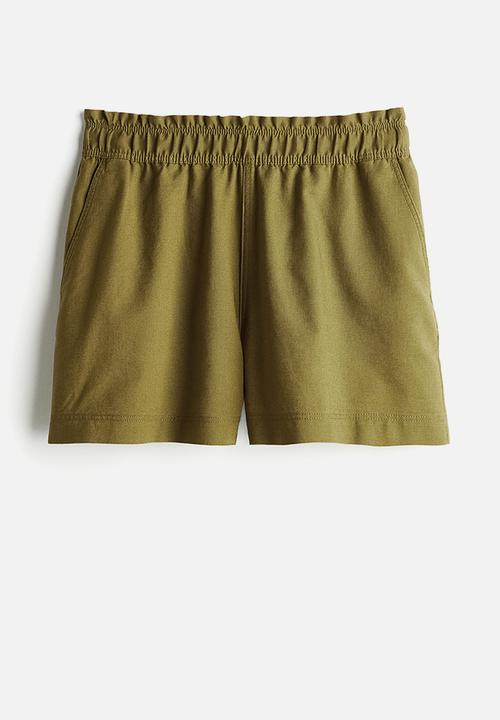 H&M - Linen shorts - olive green
