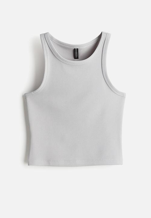H&M - Ribbed vest top - light grey