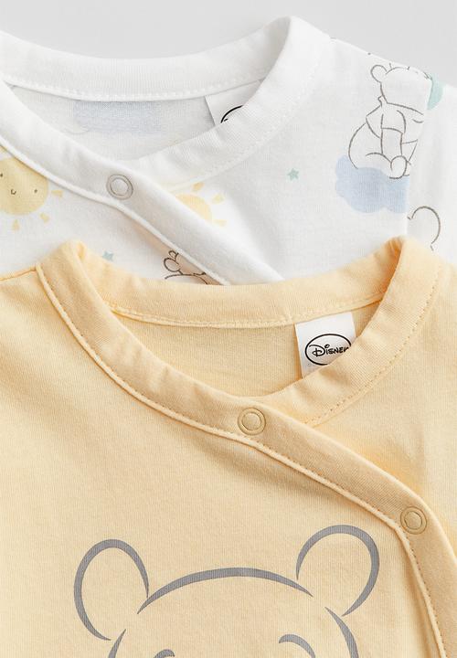 H&M - 2 pack printed pyjamas - light yellow winnie the pooh