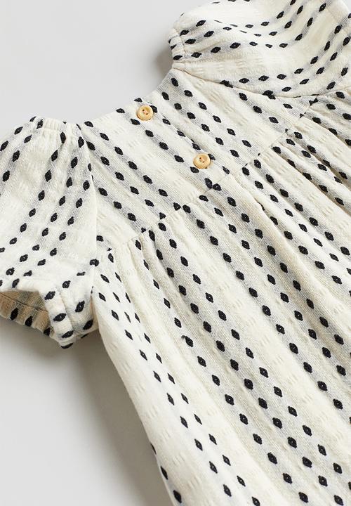 H&M - Patterned cotton dress - cream patterned