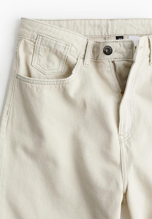 H&M - Baggy low jeans - light beige