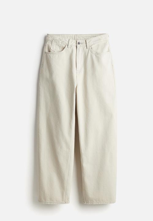 H&M - Baggy low jeans - light beige