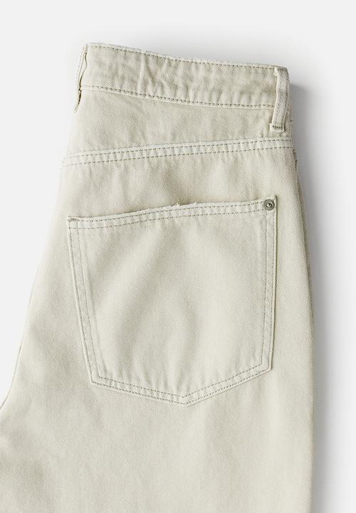 H&M - Baggy low jeans - light beige