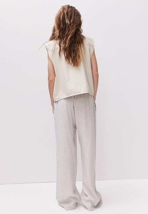 H&M - Crêpe pull-on trousers - light grey