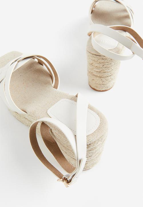 H&M - Wedge-heeled espadrilles - white
