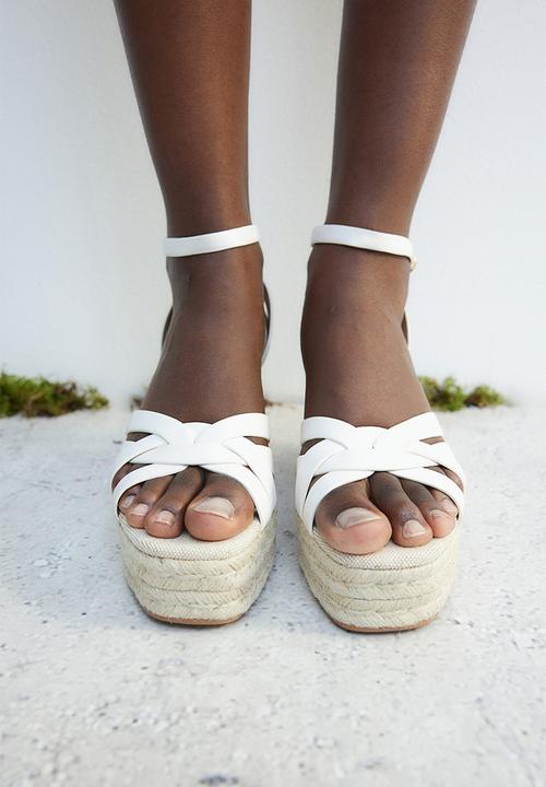 H&M - Wedge-heeled espadrilles - white