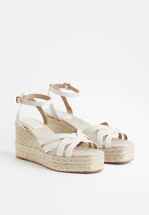 H&M - Wedge-heeled espadrilles - white