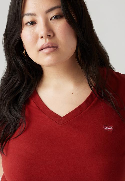 Levi’s® - Plus Perfect Vneck Tee- Sun - Dried Tomato