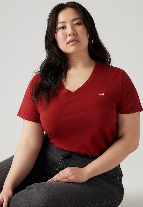 Levi’s® - Plus Perfect Vneck Tee- Sun - Dried Tomato