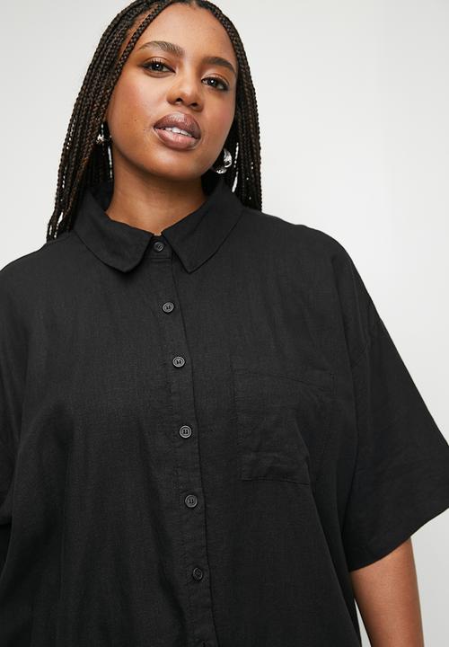Cotton On - Plus Haven Short Sleeve Shirt - Black