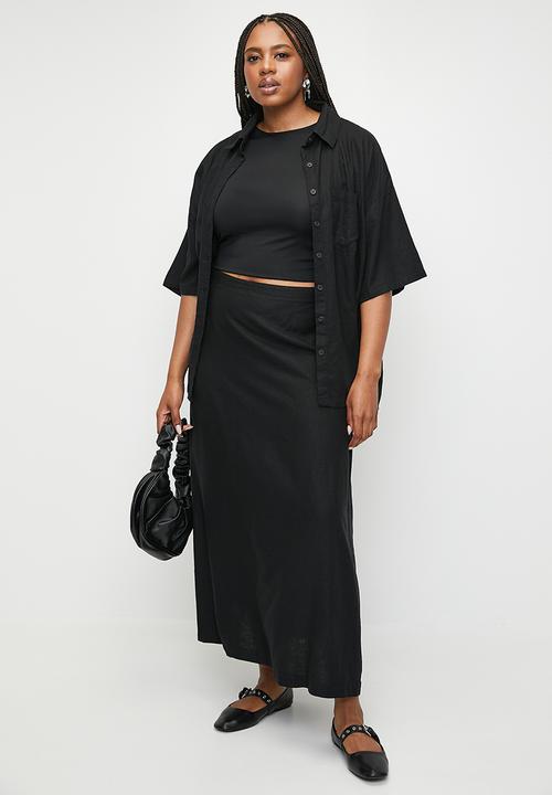 Cotton On - Plus Haven Maxi A-Line Skirt - Black