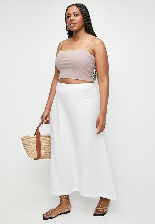 Cotton On - Plus Haven Maxi A-Line Skirt - White