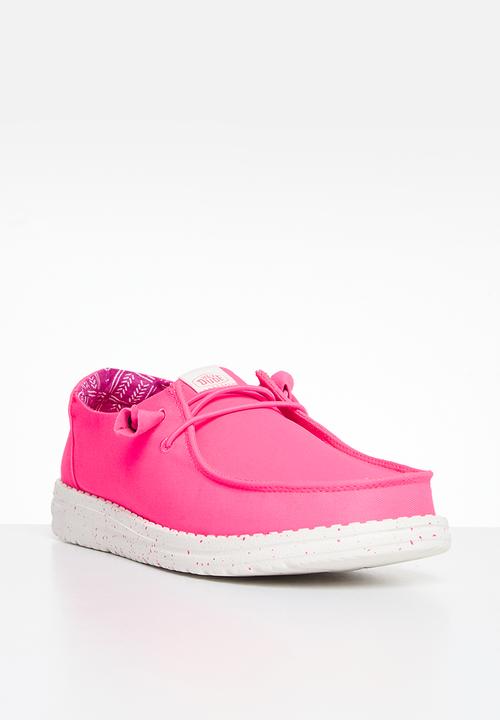 Hey Dude - Wendy Stretch Canvas Slip-On - Neon Pink