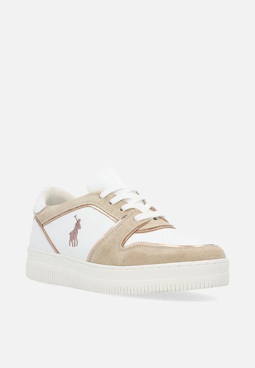 POLO - Gold tipped sneaker - white and gold