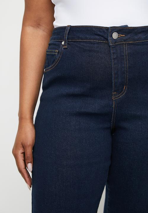 Me&B - Plus Straight Leg Jeans In Dark Wash - Dark Wash