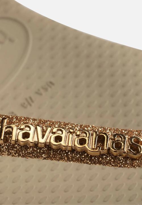 Havaianas - Slim Glitter III -  Sand / golden light metallic
