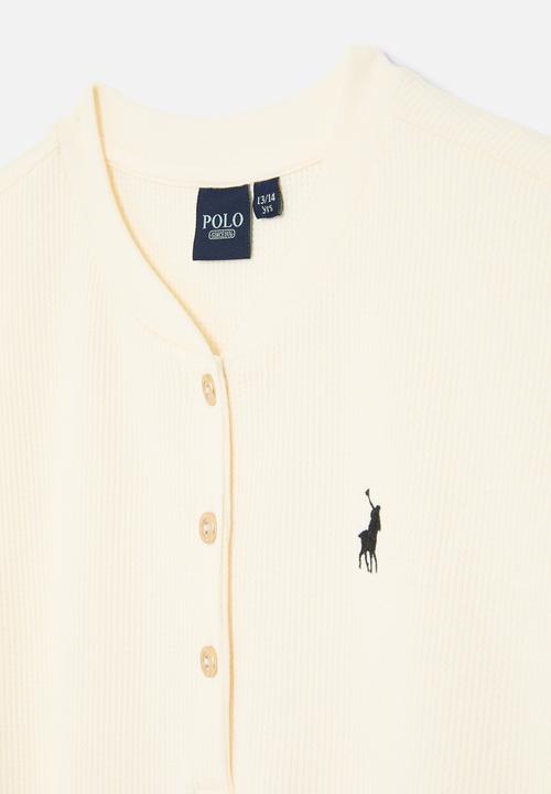 POLO - Girls gina textured ss jumpsuit - off white