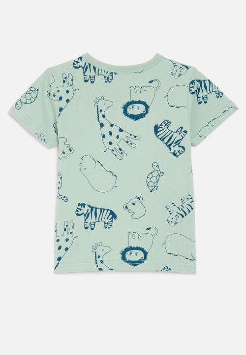 Pop Candy - Born to be kind print tee-light green
